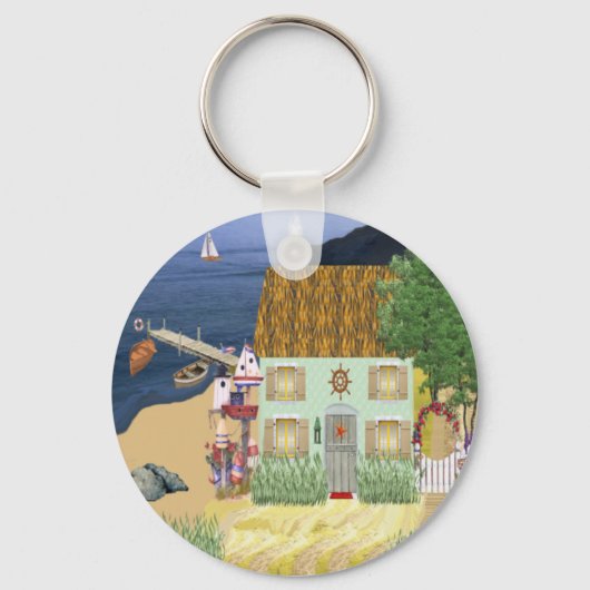Seaside Cottage-Sleutelhanger Sleutelhanger (Voorkant)