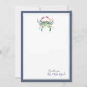 Seaside Crab Weddenschap Hartelijk dank Notitiekaartje (Voorkant)