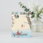 "Seaside Crime" van W Heath Robinson Briefkaart (Staand voorkant)