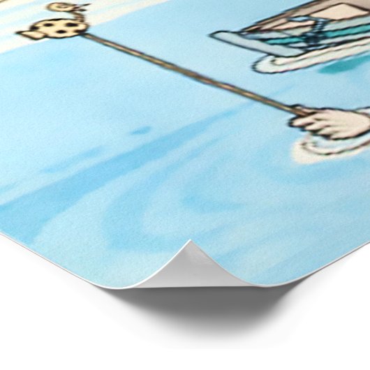 "Seaside Crime" van W Heath Robinson Poster (Hoek)