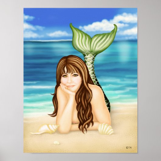 Seaside Daydromen Mermaid Fantasy Poster (Voorkant)