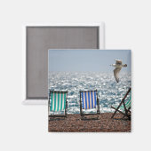 Seaside Deck Stoelen en Zeemeeuw Magneet (Voorkant / Achterkant)