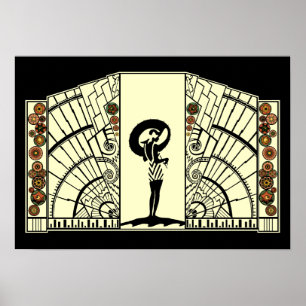 Seaside Deco - Geel en Oranje Poster