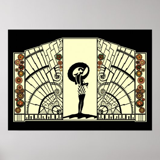 Seaside Deco - Geel en Oranje Poster (Voorkant)
