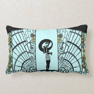 Seaside Deco in Aqua, Blauwgroen & geel Kussen