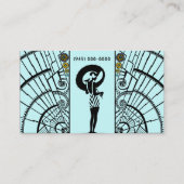 Seaside Deco in Aqua en Geel Visitekaartje (Achterkant)