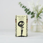 Seaside Deco in Geel en Oranje Visitekaartje (Staand voorkant)