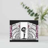Seaside Deco in White en Pink Briefkaart (Staand voorkant)