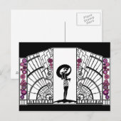 Seaside Deco in White en Pink Briefkaart (Voorkant / Achterkant)