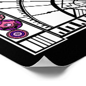 Seaside Deco in White en Pink Poster (Hoek)