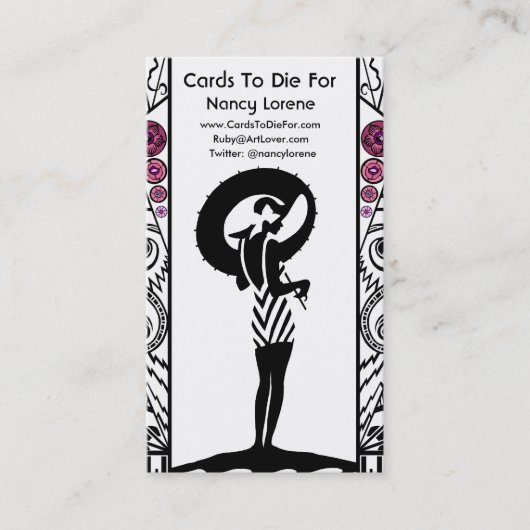 Seaside Deco in White en Pink Visitekaartje (Voorkant)