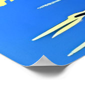 Seaside Dreams. Meisje met Chinees pet. bewerkbaar Poster (Hoek)