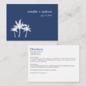 Seaside Dreams Wedding Directions Enclosure Kaart (Voorkant / Achterkant)