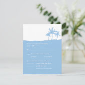 Seaside Dreams Wedding RSVP Card (Staand voorkant)