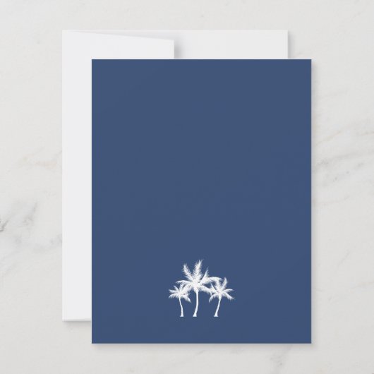 Seaside Dreams Wedding RSVP Card (Achterkant)