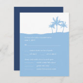Seaside Dreams Wedding RSVP Card (Voorkant / Achterkant)