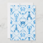 Seaside Elegance Blue Watercolor Coastal Wedding  Kaart (Achterkant)