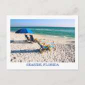 Seaside Florida Blue Beach Chairs Briefkaart (Voorkant)