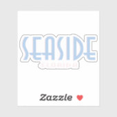 Seaside Florida Deco Typografie Sticker (Vel)