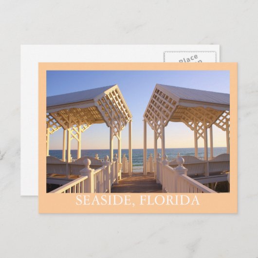 Seaside, Florida Pavilion Beach Access Briefkaart (Voorkant / Achterkant)