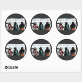 Seaside Friendship Memories Ronde Sticker (Vel)