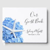 Seaside Garden Blue Guest Book Starfish Gastenboek (Voorkant)