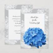 Seaside Garden Blue Hydrangea Flat Dank je wel Bedankkaart (Voorkant / Achterkant)