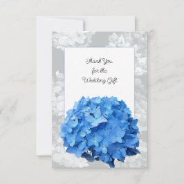 Seaside Garden Blue Hydrangea Flat Dank je wel Bedankkaart