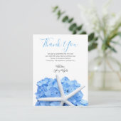 Seaside Garden Flat Pas getrouwd Weddenschap Bedan Bedankkaart (Staand voorkant)