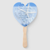 Seaside Garden Heart-Shaped Wedding Fan Programme Handwaaier (Achterkant)