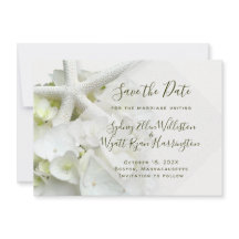 Seaside Garden Save the Date Wedding Announding