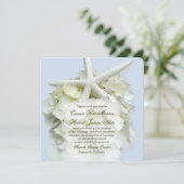 Seaside Garden Square Zomer Huwelijksuitnodiging Kaart (Staand voorkant)