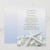 Seaside Garden Starfish Birthday Party Invitation Kaart (Voorkant / Achterkant)