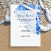 Seaside Garden Starfish Hydrangea Wedding Kaart