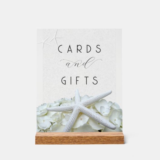 Seaside Garden Starfish Kaarten Cadeaus Wedding Acryl Bord (Voorkant)