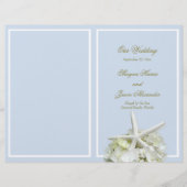Seaside Garden Starfish Wedding Program Hoesje (Voorkant)
