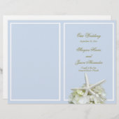 Seaside Garden Starfish Wedding Program Hoesje (Voorkant / Achterkant)