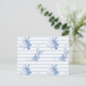 "Seaside Garden Stripe" briefkaarten in bosbes (Staand voorkant)