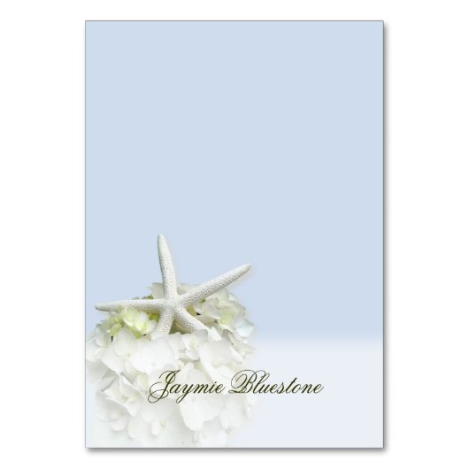 Seaside Garden Tented Place Card Naam Sjabloon Kaart (Voorkant)