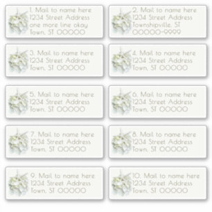 Seaside Garden Wedding Mail Individuele adressen Sticker