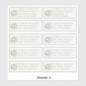 Seaside Garden Wedding Mail Individuele adressen Sticker (Vel)