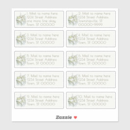 Seaside Garden Wedding Mail Individuele adressen Sticker