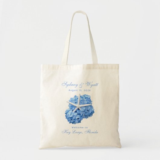 Seaside Garden Wedding Welcome Canvas tas (Voorkant)