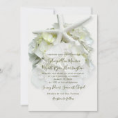 Seaside Garden White Starfish Hydrangea Weddenscha Kaart (Voorkant)