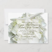 Seaside Garden White Starfish Hydrangea Weddenscha Kaart (Voorkant)