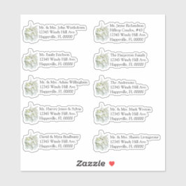 Seaside Garden White Wedding Individuele Mailing Sticker