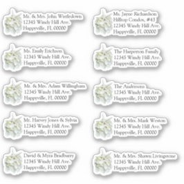 Seaside Garden White Wedding Individuele Mailing Sticker