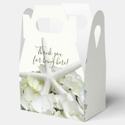 Seaside Garden White Wedding Shower Favor box Bedankdoosjes (Geopend)