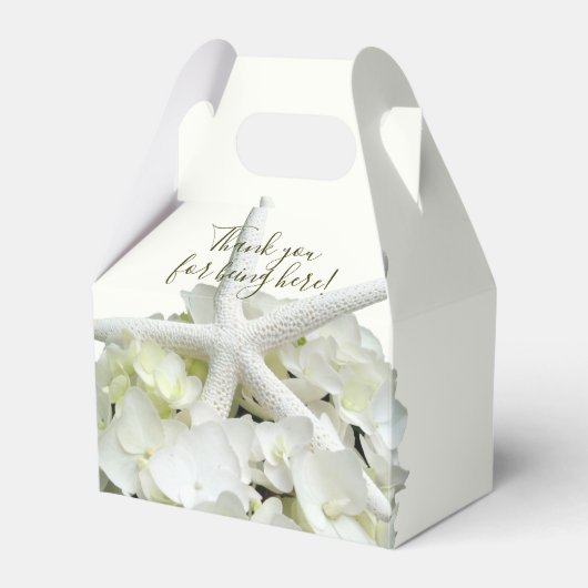 Seaside Garden White Wedding Shower Favor box Bedankdoosjes (Voorkant Zijde)