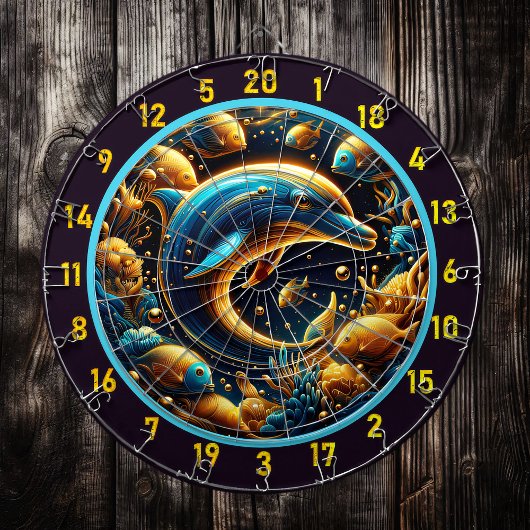 Seaside Grace Dolphin Dartboard Set Dartbord
